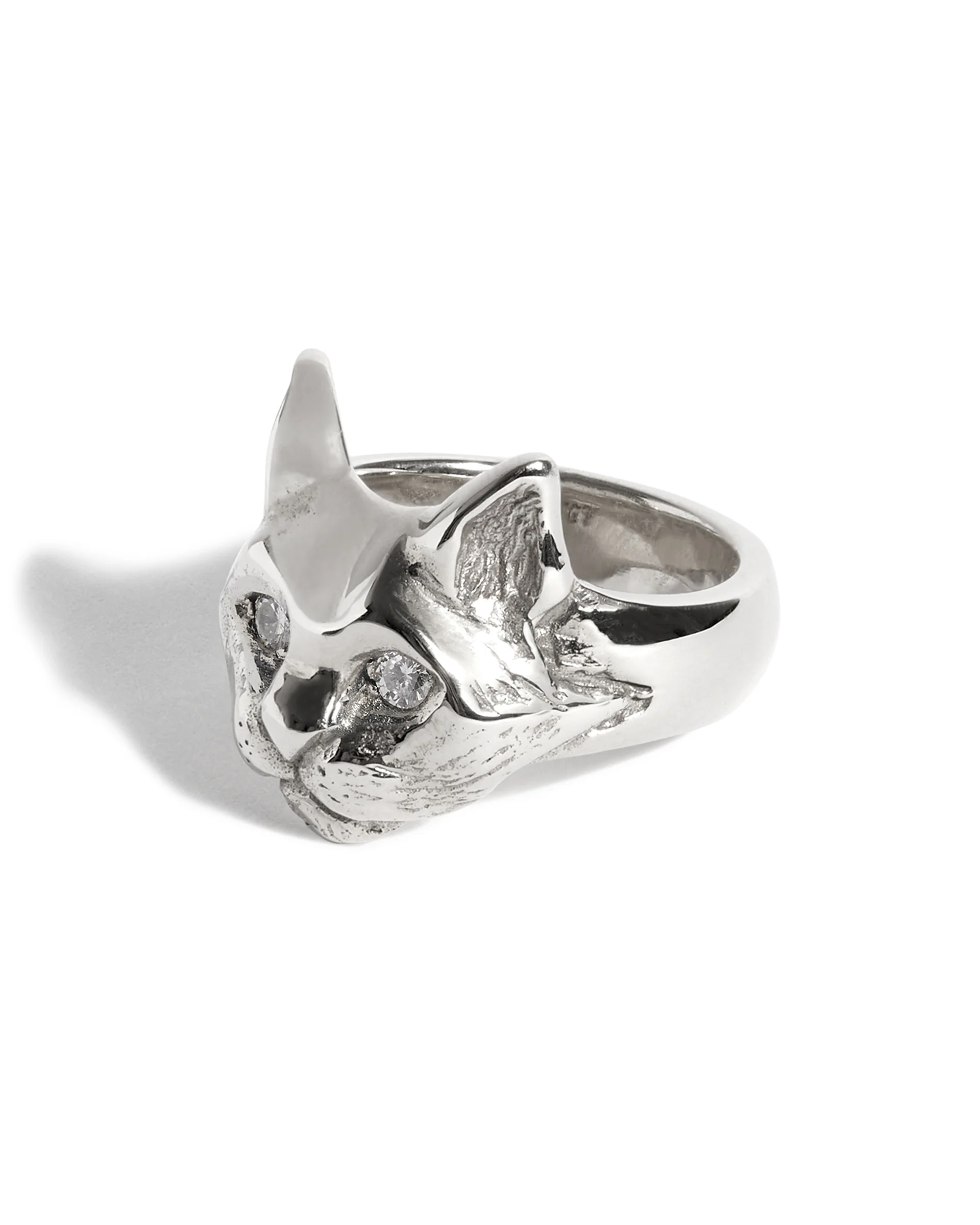 Cat Ring with Diamond Eyes - Image 3