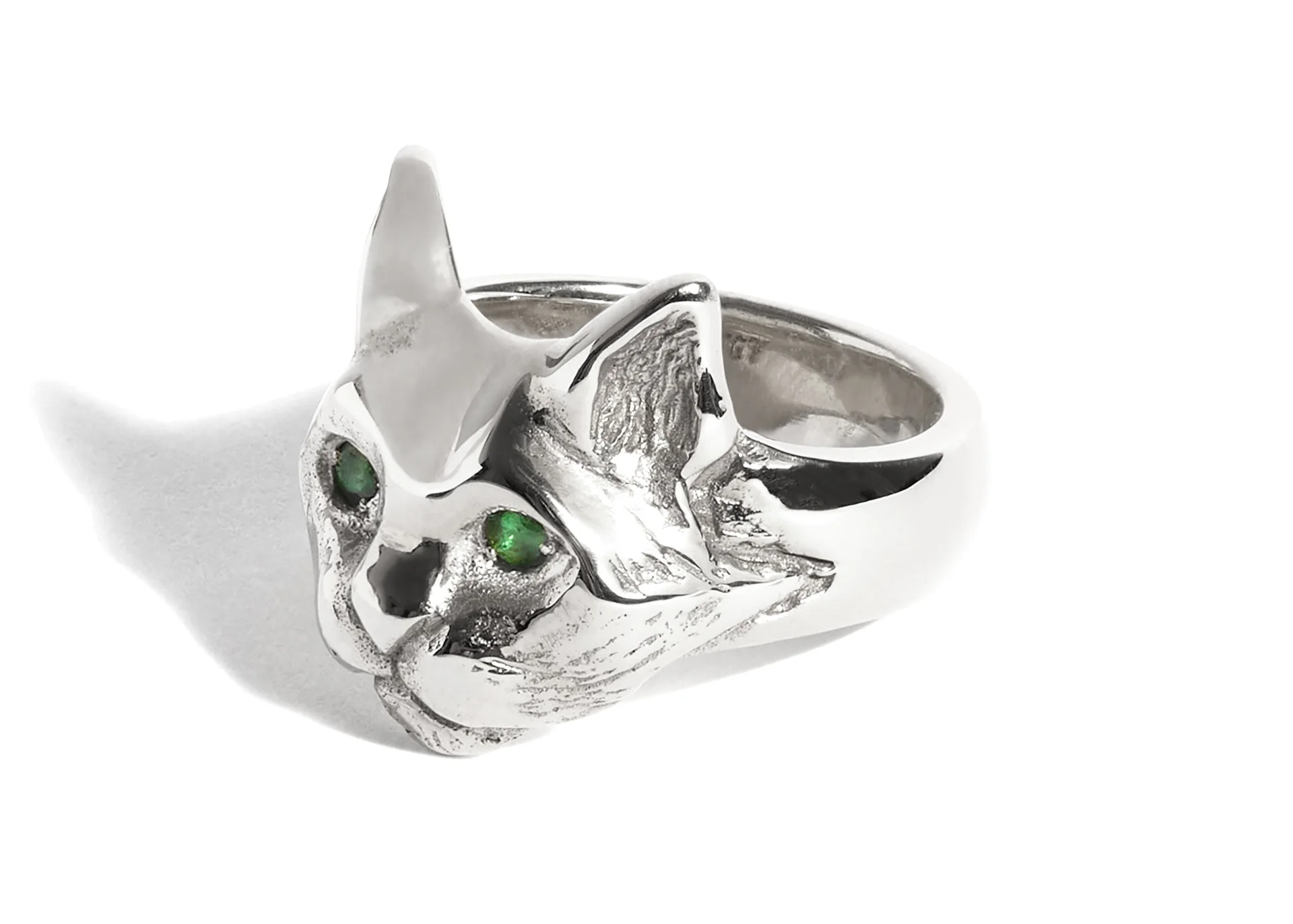 Cat Ring with Emerald Eyes - Image 3