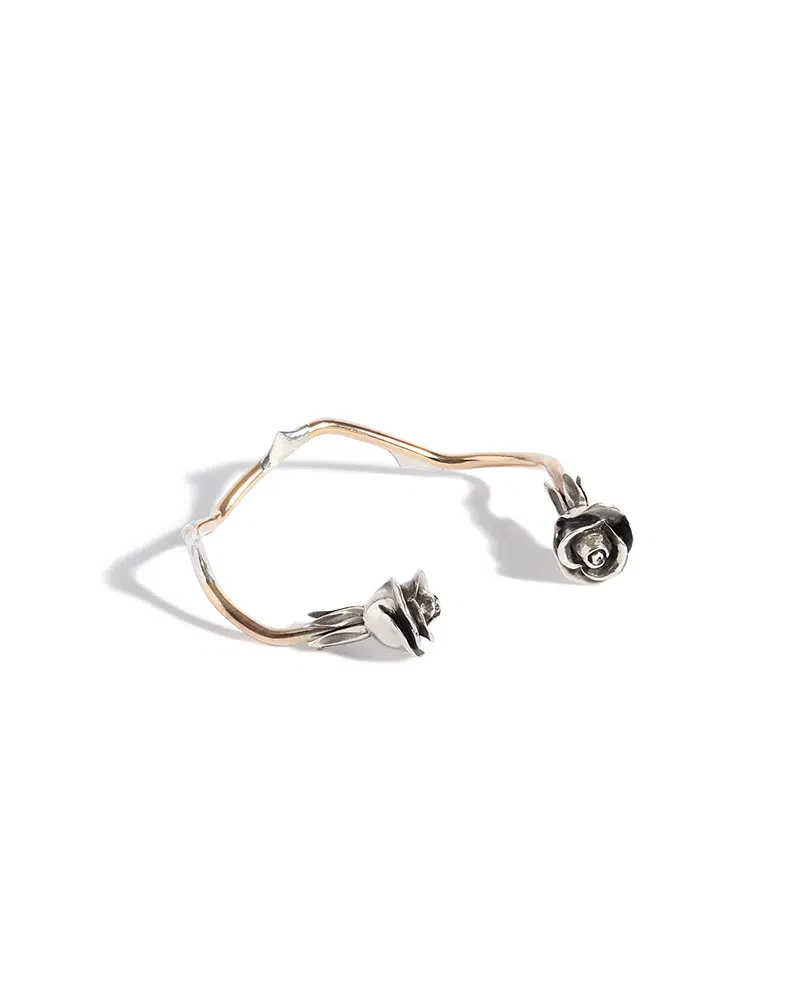 Sammi 'The Rose Amongst Thorns' Gold Bracelet with Mixed Metals - Image 3